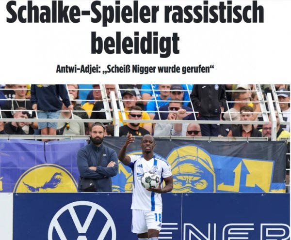 比赛因此中断！沙尔克球员碰到种族厌烦：有东说念主叫我“活该的黑鬼”