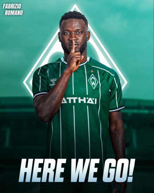 罗马诺：博尼法斯已与不莱梅签契约 租赁+后者承担球员部分薪水