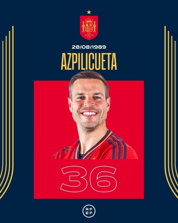 阿斯皮利奎塔36岁寿辰，西班牙官推发文：祝你寿辰逍遥！