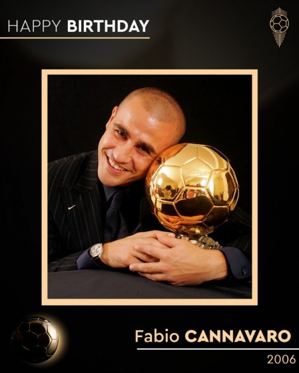 2006年金球奖得主卡纳瓦罗迎来52岁诞辰，金球奖官方社媒送祝颂