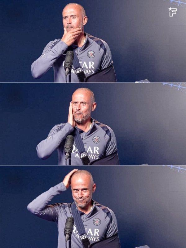 队报：恩里克肩锁重要手术后回到考研场，现场提醒巴黎全队的考研