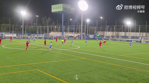 张林峒首发出战破门邻接三轮得益进球，达姆U16A队1-2西班经纪东谈主