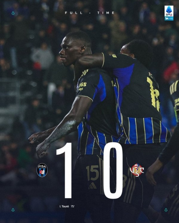 比萨时隔34年后再行介怀甲联赛赢球，上一次是1991年5月12日