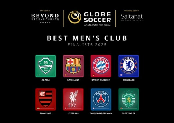 环足奖年度最好男足俱乐部最终候选：巴黎、切尔西、利物浦在列